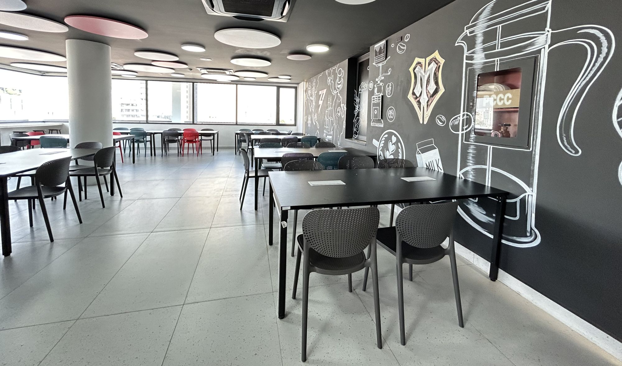bố trí bàn ghế sảnh chờ, cafe 