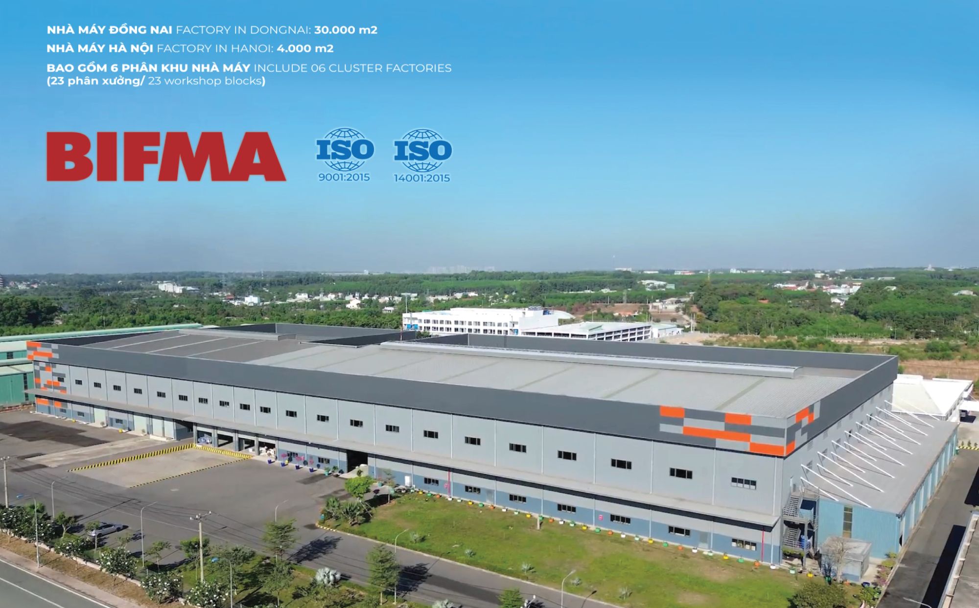 Nhà máy thecity đạt chuẩn bifma, Iso