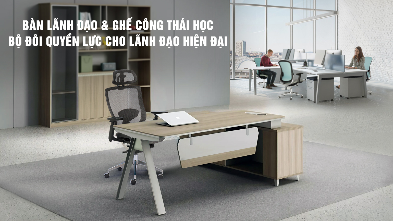 Bàn Lãnh Đạo & Ghế Công Thái Học – Bộ Đôi Quyền Lực Cho Lãnh Đạo Hiện Đại