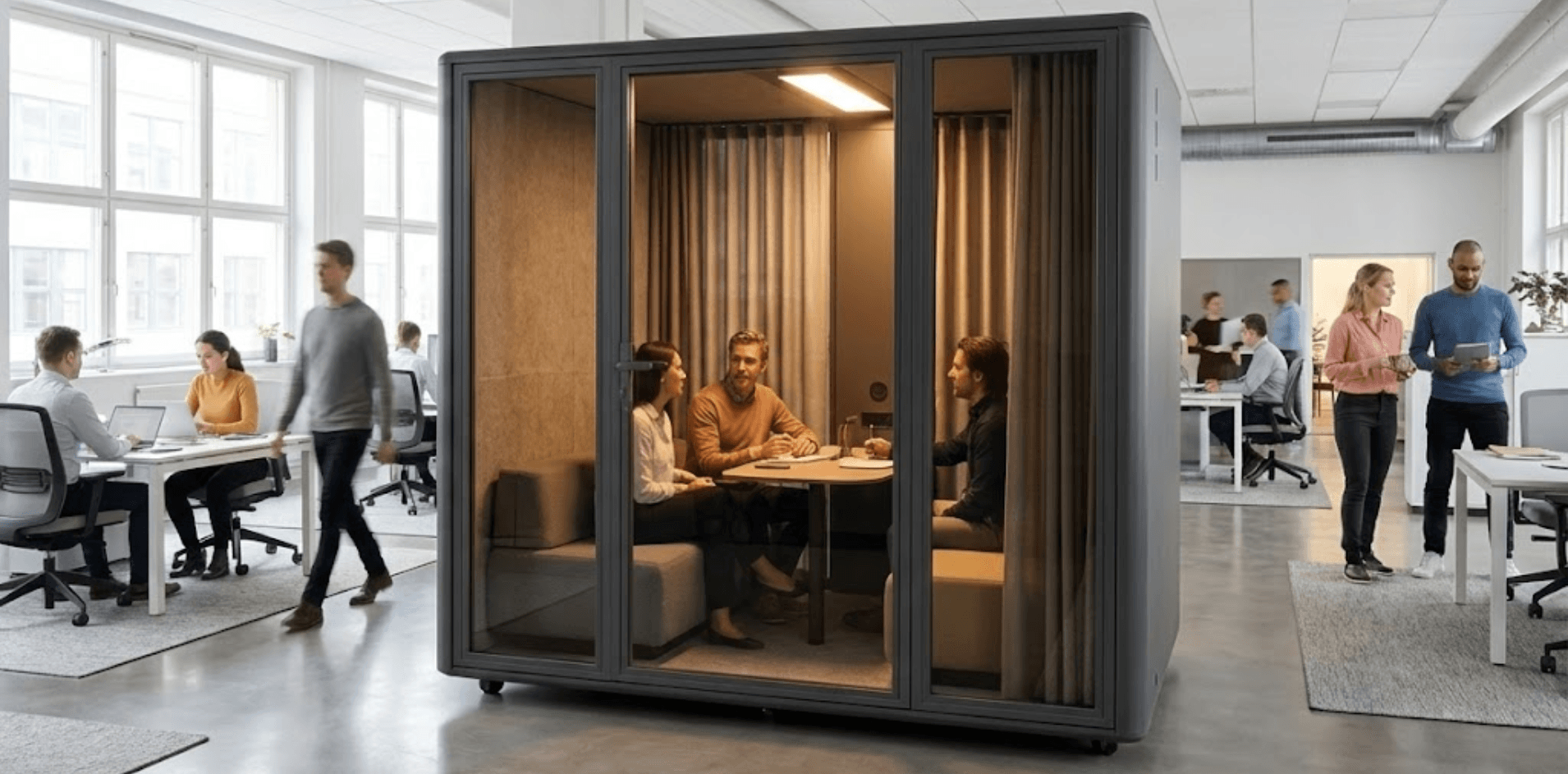 So Sánh Phòng Họp Truyền Thống Và Phòng Họp Di Động Meeting Pod