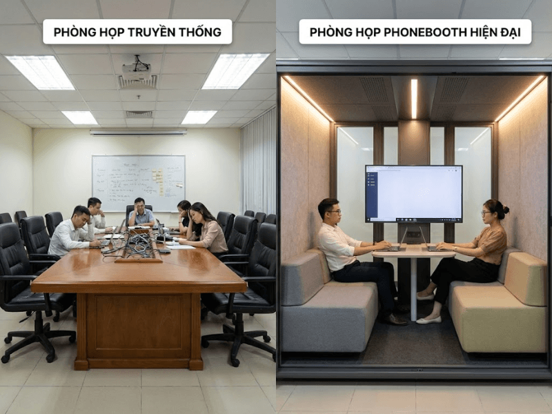 Phòng họp truyền thống và Phòng họp di động Meeting Pod