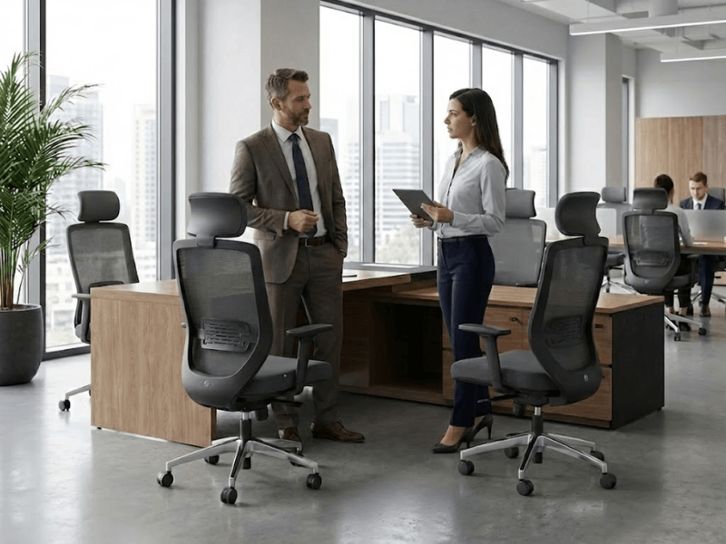 Chọn ghế công thái học cho văn phòng hạng A