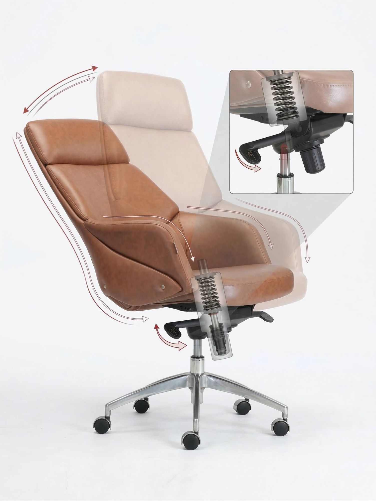 Ergonomic leather chairs