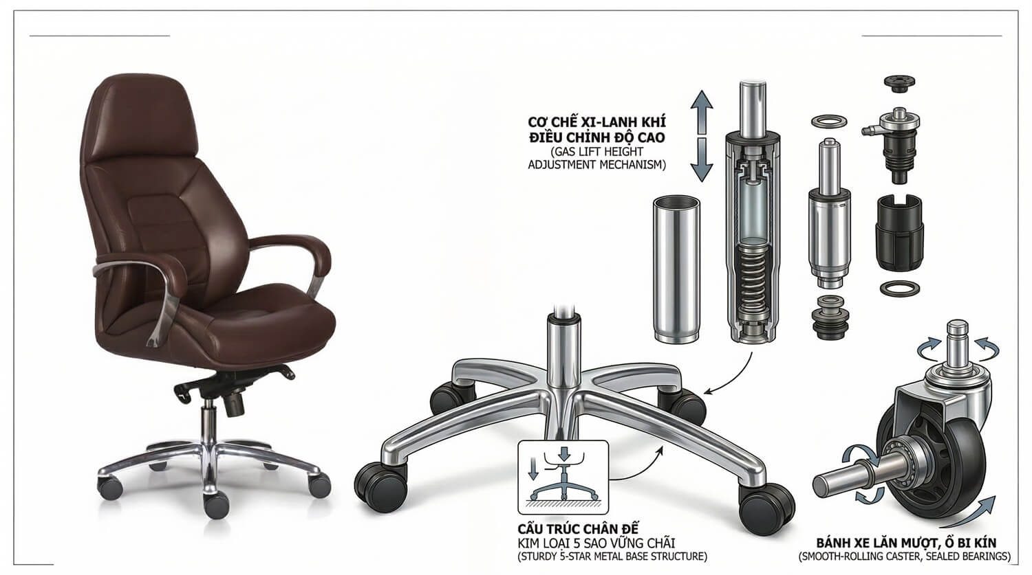 Pay attention to the chair legs and wheels when choosing a reclining office chair.
