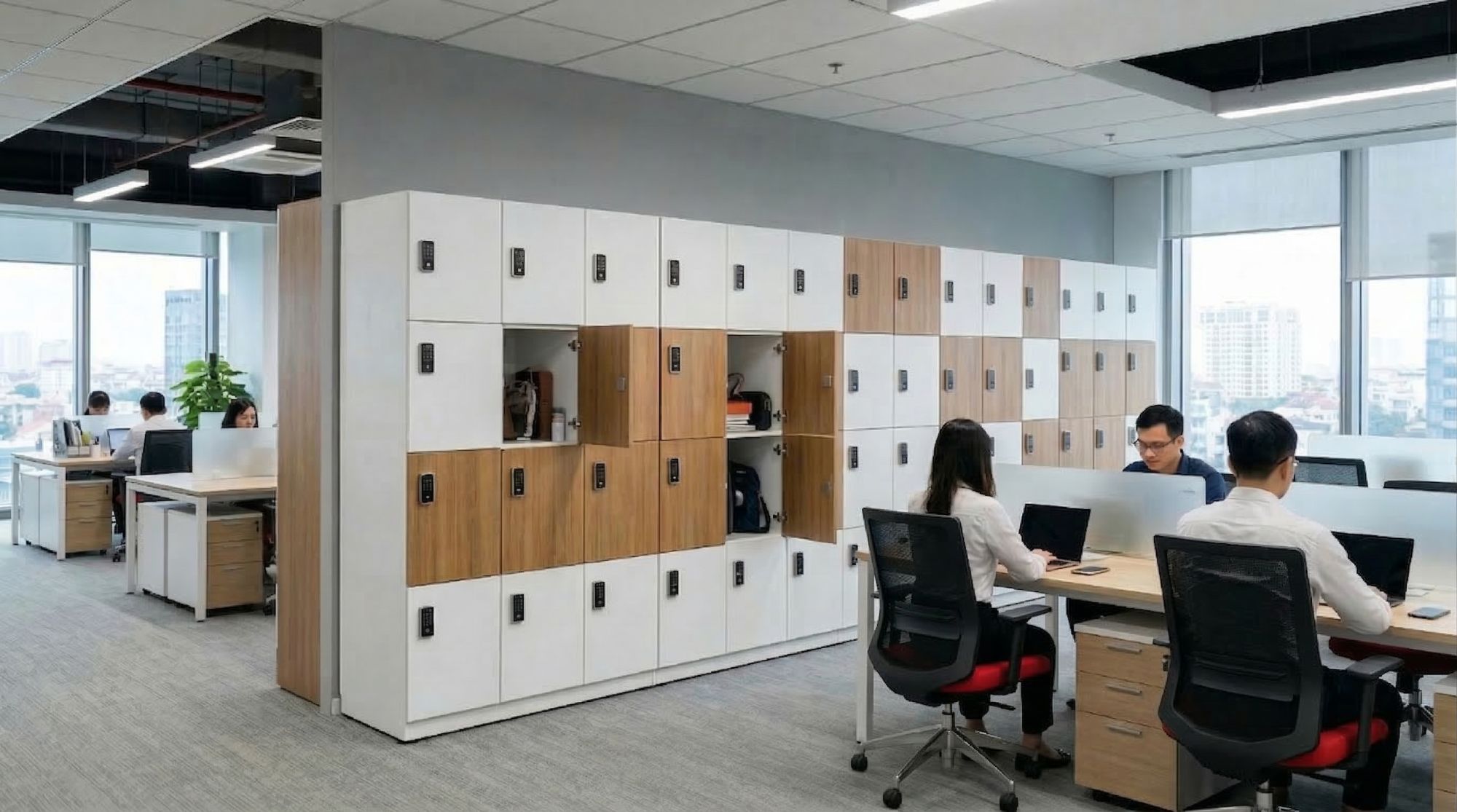 Hệ thống tủ Locker nhân viên: Giải pháp an ninh và chính sách Clean Desk toàn diện