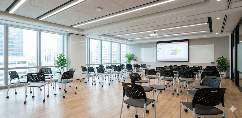 Setup phòng đào tạo linh hoạt với các mẫu bàn ghế training thông minh