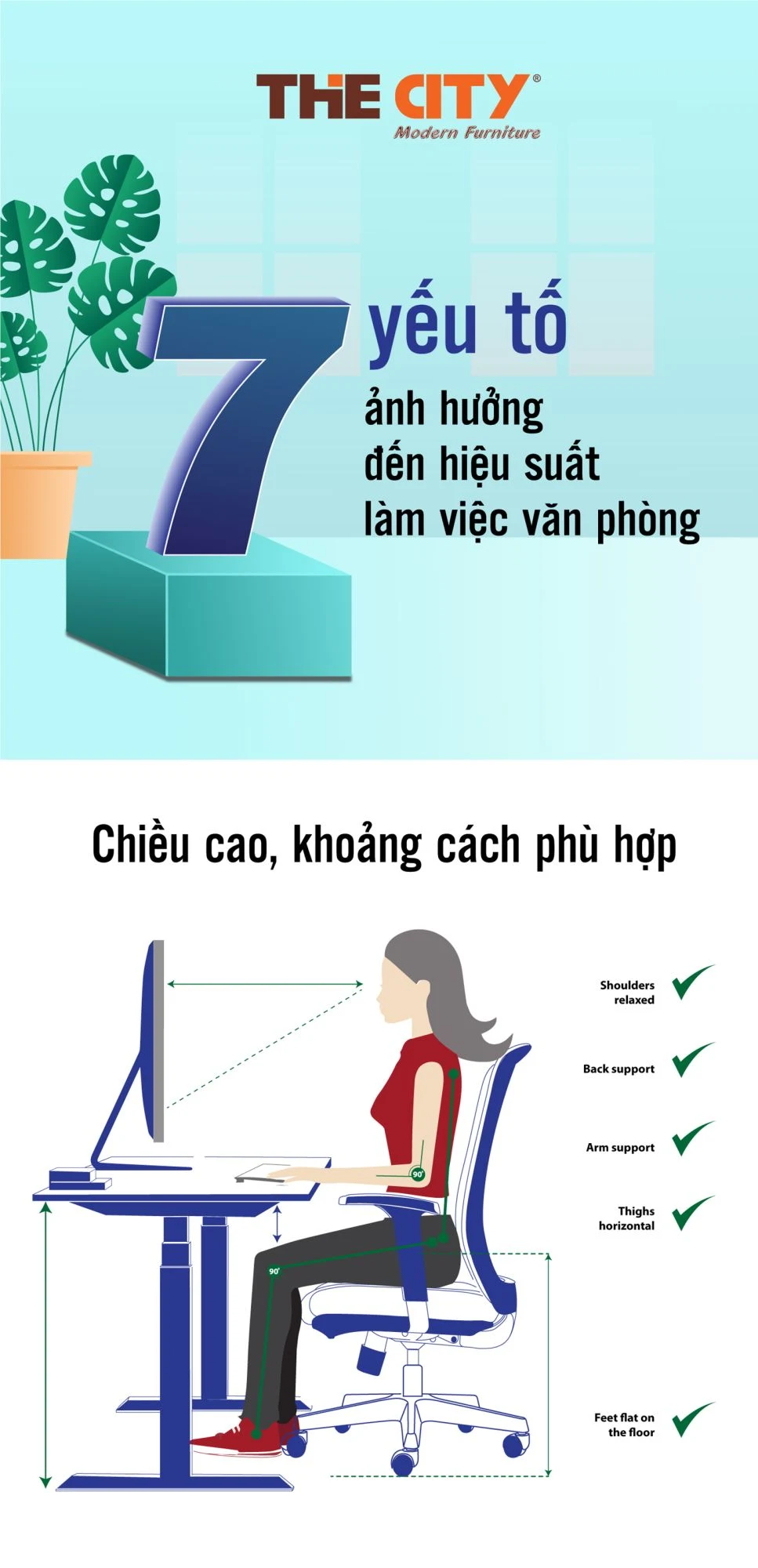 7 yếu tố quyết định hiệu suất làm việc văn phòng